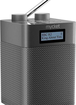 Портативне радіо mycket portable dab+ radio hs-d001 цифровий перезаряджуваний радіоприймач з bluetooth