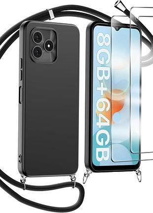 Чехол для смартфона umidigi g5/umidigi g5a mqerybv силіконовий чохол на ремінці + захисне скло