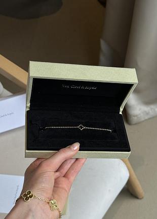 Женский браслет покрыт серебром в позолоте van cleef & arpels bracelet 20 cm