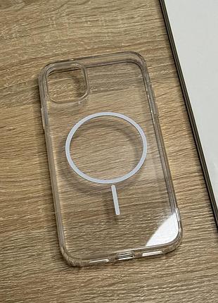 Прозорий чохол на iphone 11 ударозахищений магнітний magsafe white thin