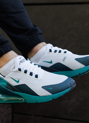Мужские кроссовки nike air max 270 mint белые качественные летние кроссы текстиль сетка на лето найк аир макс