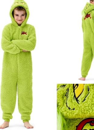 Тепла різдаяна піжама кігурумі костюм грінча grinch