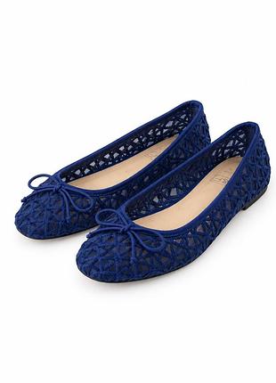 F&f нові балетки сині ажурні з бантиками нові uk 3