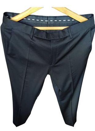 Брюки hugo boss wool trousers black, boss one - the suit
