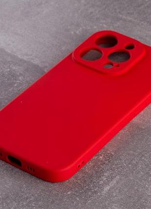 Силіконовий чохол soft silicone case для iphone 13 pro (без лого) червоний