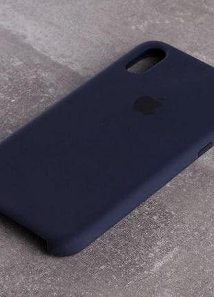 Силіконовий чохол soft silicone case для iphone x/xs (hq) (з логотипом) 09 midnight blue