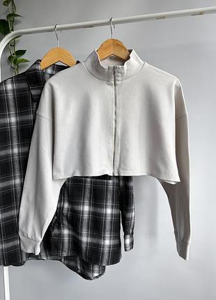 Вкорочений зіп кофтинка бренду zara 2