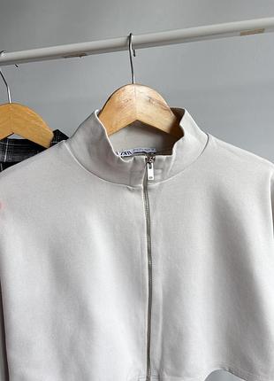 Вкорочений зіп кофтинка бренду zara 4