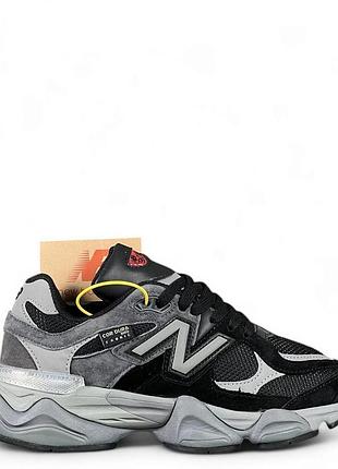 Женские кроссовки new balance 9060 черные с серым