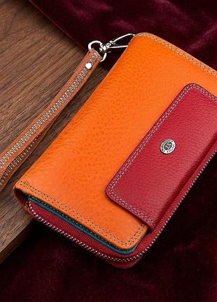 Кошелек женский st leather 18441 (sb55-5) вместительный красный