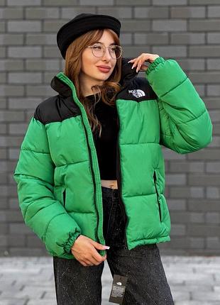 Пуховик the north face 700 зеленый 6