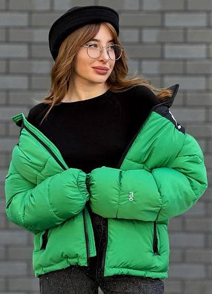 Пуховик the north face 700 зеленый 7