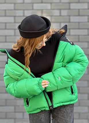 Пуховик the north face 700 зеленый 8