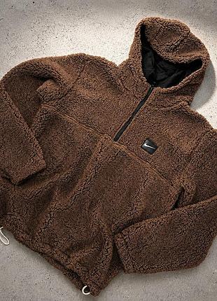 Теплое худи тедди nike chocolate