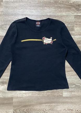 Оригінальний вінтажний лонг harley-davidson 2004 3d floral print  size xl