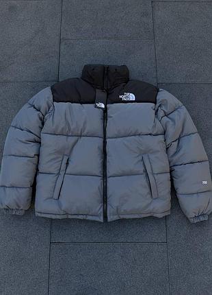 Пуховик the north face 700 серый