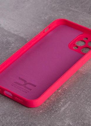 Силіконовий чохол soft silicone case для iphone 12 pro max (без лого) малиновий 2