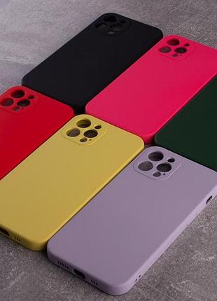 Силіконовий чохол soft silicone case для iphone 12 pro max (без лого) малиновий 3