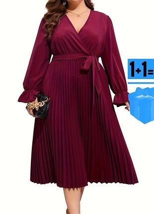🥰міді сукня плісе без пояса shein 4xl