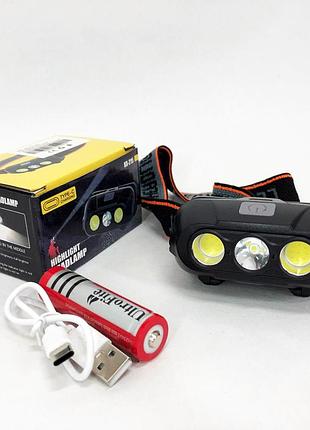 Ліхтар на лоб потужний kx-215-led-2cob, налобний ліхтар для точних робіт для походів на лоб in-97