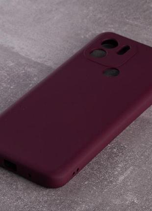 Силиконовый чехол soft silicone case для xiaomi redmi a2 plus/a1 plus (без лого) бордовый