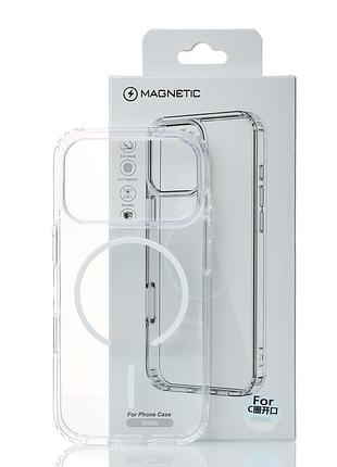 Силиконовый чехол magsafe clear для iphone 17 pro max прозрачный