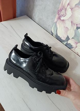 Туфлі дербі zara 38 розмір 2