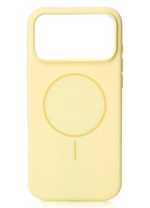 Силіконовий чохол slim ring soft з підтримкою magsafe для iphone 17 pro sunglow