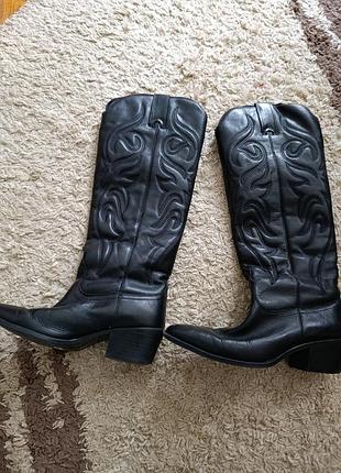 Продам шкіряні чоботи zara 2