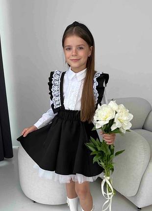 Нарядный школьный сарафан для девочки 128