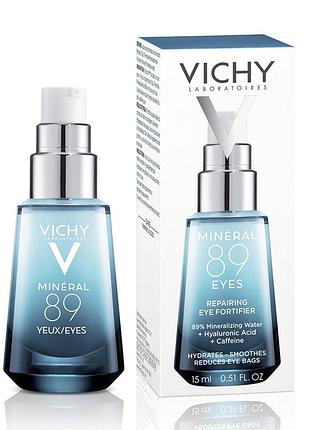 Новий гель для шкіри навколо очей vichy (віши) мінерал 89 відновлюючий та зволожуючий 15мл.
