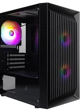 Корпус для пк 1stplayer bs-2-bk-3f1 black без блока питания (bs-2-bk-3f1)