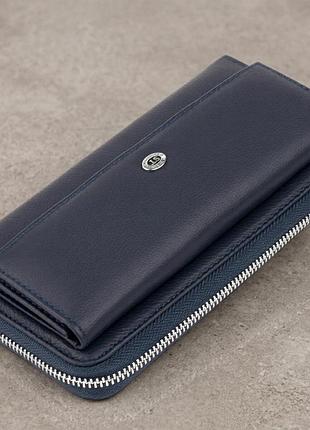 Кошелек универсальный женский st leather 19296 темно-синий