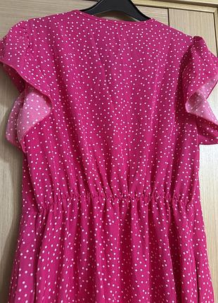 🥰 міді сукня в горох shein l 6