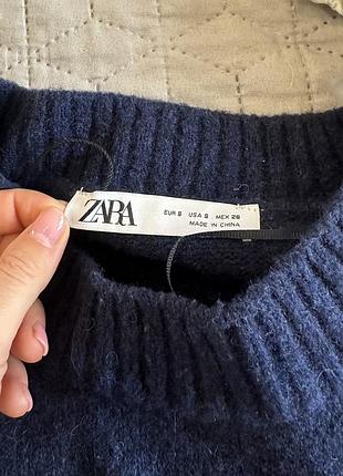 Синій теплий светр zara