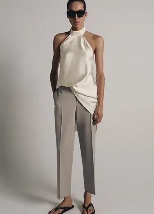 Укорочені штани з вмістом вовни zara