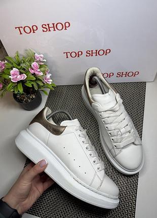 Оригіналтні шкіряні кросівки alexander mcqueeen