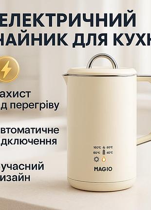 Електричний чайник-термос з індикатором включення, чайник дисковий, ергономічний електричний чайник fj-58
