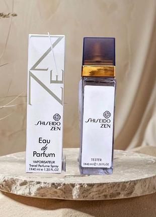 Shiseido zen тестер люкс 40 мл квітковий деревинно-мускусний