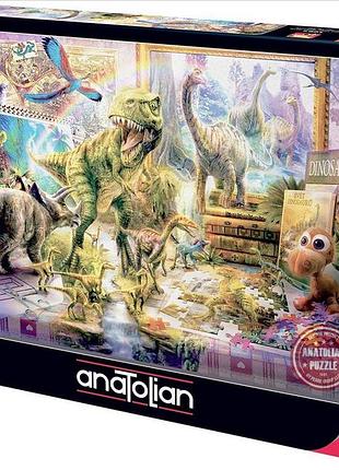 Пазл ожившие игрушечные динозавры 1000 елементов anatolian