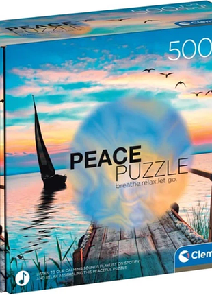 Пазл clementoni peace collection + spotify легкий ветерок 500 эл