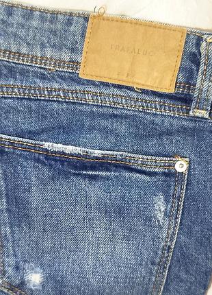 Zara.джинсовые синие мини шорты. 3