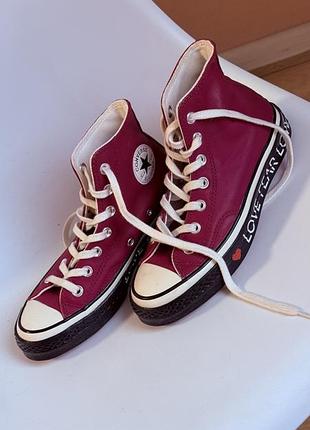 Високі кеди converse chuck 70 hi з лімітованої колекції «love graphic»