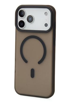 Силиконовый чехол soft matt с поддержкой magsafe для iphone 17 pro max black
