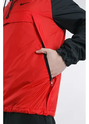 Анорак мужской nike "house" black &amp; red 6