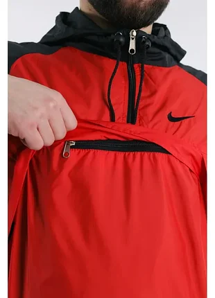Анорак мужской nike "house" black &amp; red 5