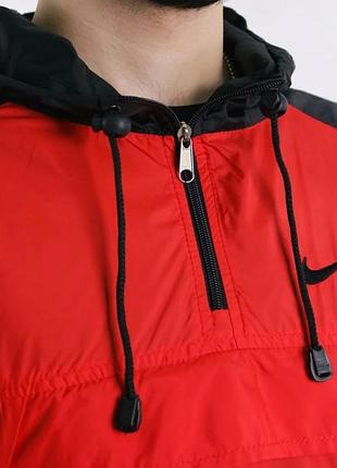 Анорак мужской nike "house" black &amp; red 7