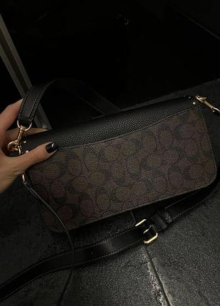 Coach morgan shoulder bag brown/black with rivets 2