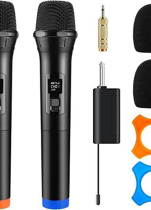 2 шт. бездротовий динамічний мікрофон wireless microphone z-202 мікрофонна система для караоке