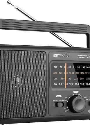 Радіо retess tr626 портативне радіо з 3,5-дюймовим динаміком для домашнього використання